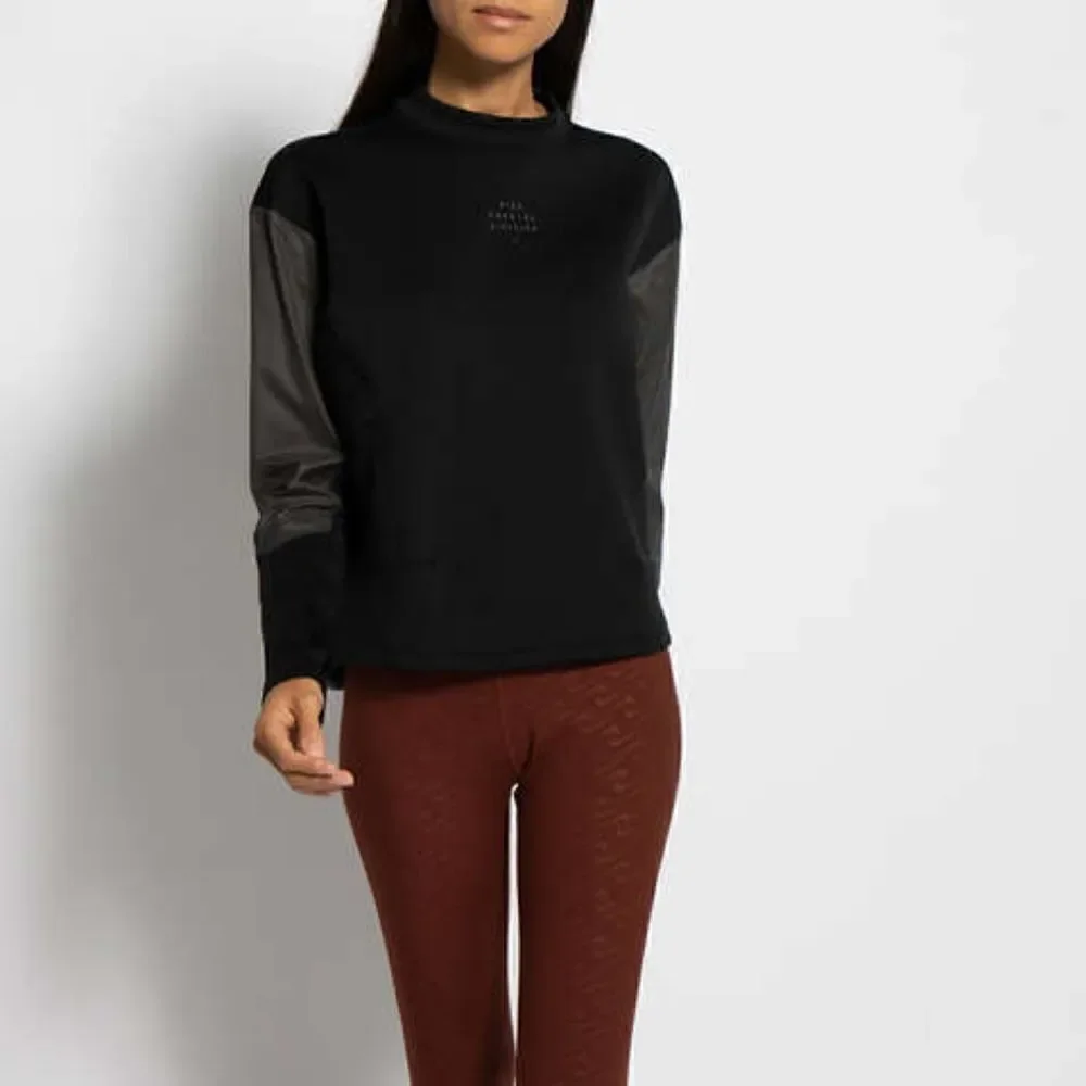 Nike Run Division Scuba Crew Sweatshirt Black Grey Women's Small S Vent DD5263
